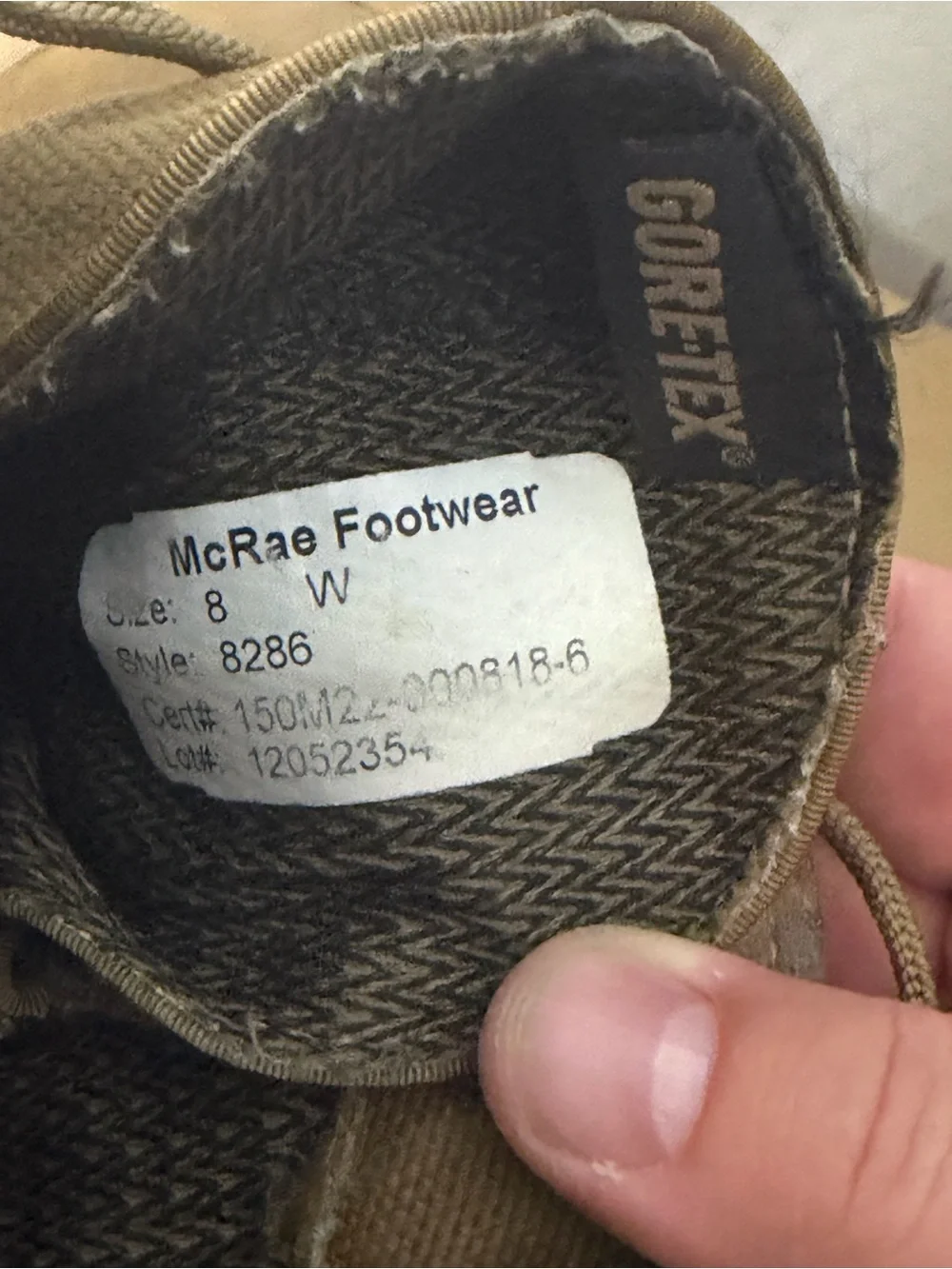 McRae Brown 8286 USMC Temperate Weather Boots GORE-TEX GTX Men’s Size 8 W